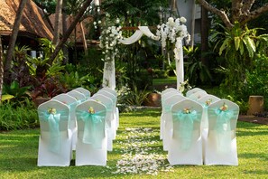 Outdoor wedding area