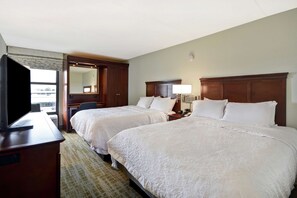 Deluxe Room, 2 Queen Beds, Non Smoking, Refrigerator & Microwave | Blackout drapes, iron/ironing board, free cribs/infant beds, free WiFi - Hampton Inn Detroit/Madison Heights/South Troy (Madison Heights)