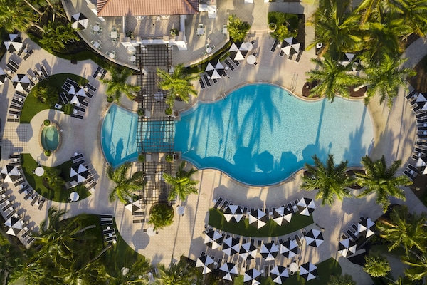 2 outdoor pools, open 7:00 AM to 7:00 PM, pool cabanas (surcharge)
