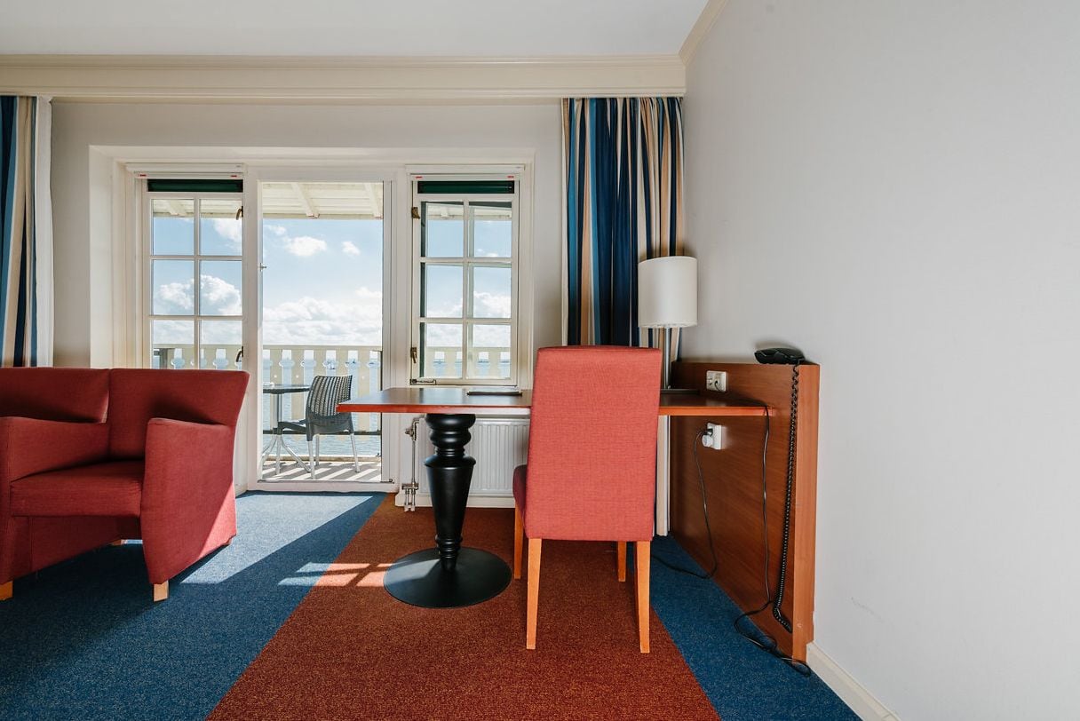 deluxe twin room, 2 single beds, lake view | view from room