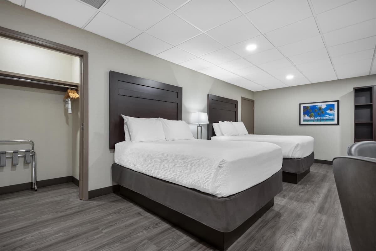 Standard Room, 2 Queen Beds, Non Smoking, Refrigerator & Microwave