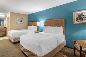 Standard Room, 2 Double Beds, Non Smoking, Refrigerator & Microwave | 1 bedroom, pillowtop beds, in-room safe, blackout drapes
