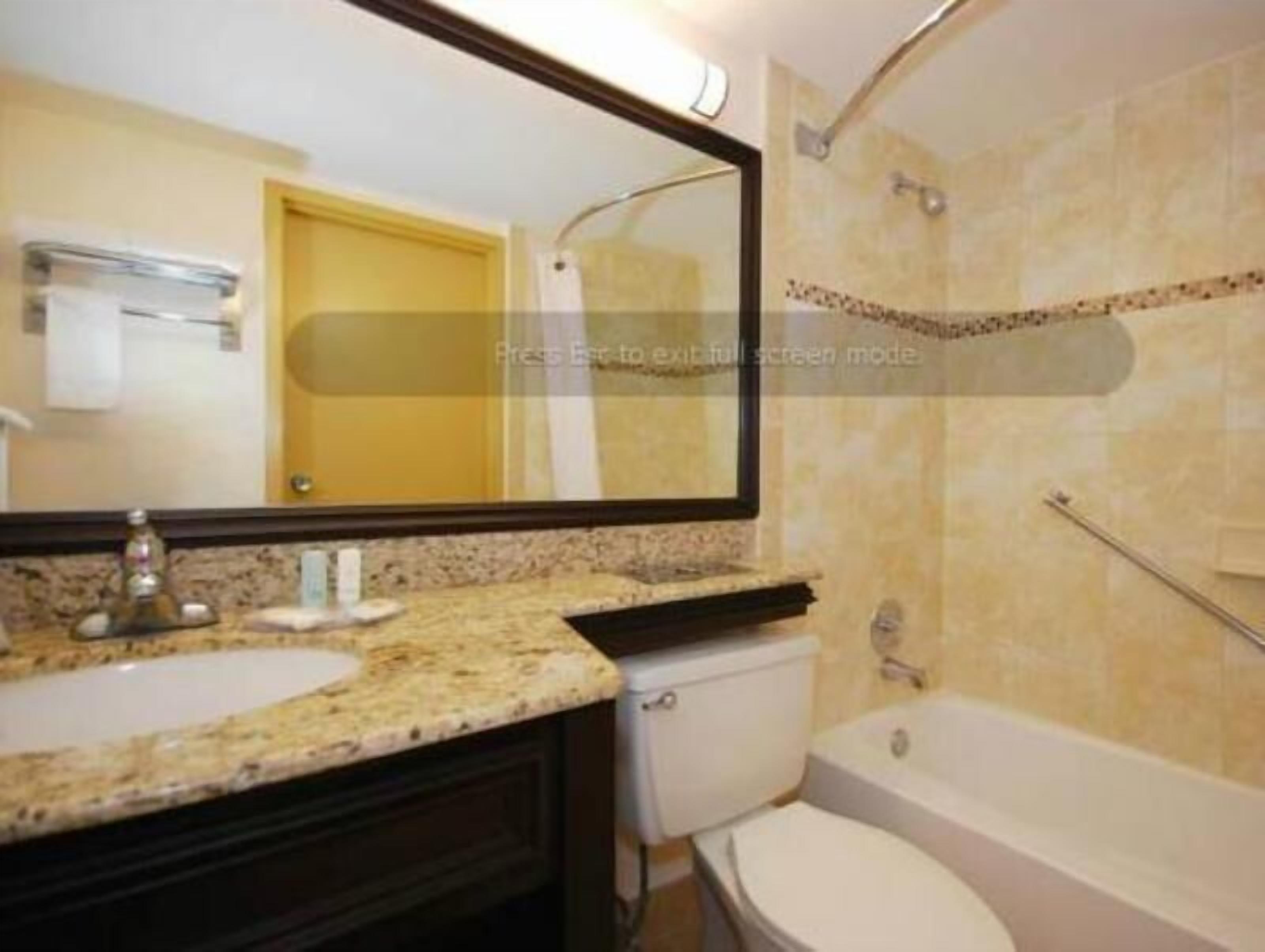 Bathroom | Combined shower/tub, free toiletries, hair dryer, towels
