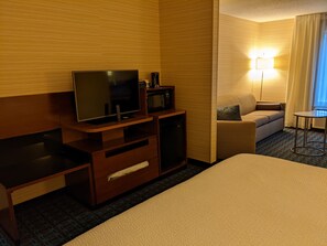 In-room safe, desk, laptop workspace, iron/ironing board
