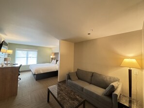 Suite, 1 King Bed, Non Smoking | Desk, blackout drapes, iron/ironing board, free WiFi