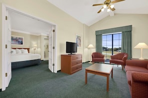 Suite, 1 King Bed, Non Smoking (One-Bedroom) | Desk, blackout drapes, iron/ironing board, free cribs/infant beds