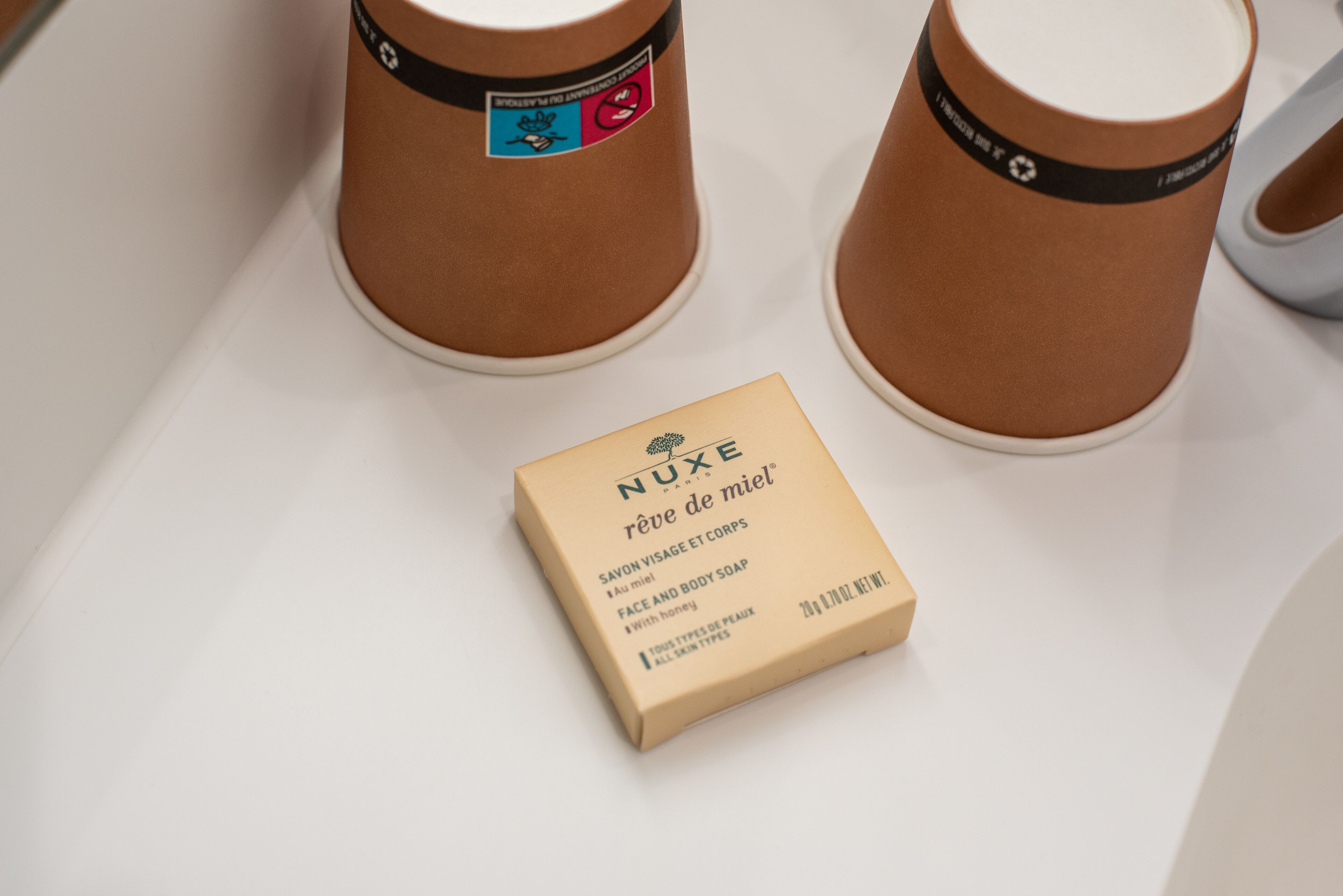 rainfall showerhead, eco-friendly toiletries, hair dryer, towels