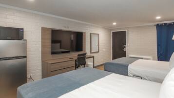 Deluxe Room, 2 Queen Beds, Non Smoking, Refrigerator & Microwave | Free WiFi, bed sheets