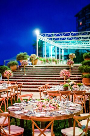 Outdoor wedding area