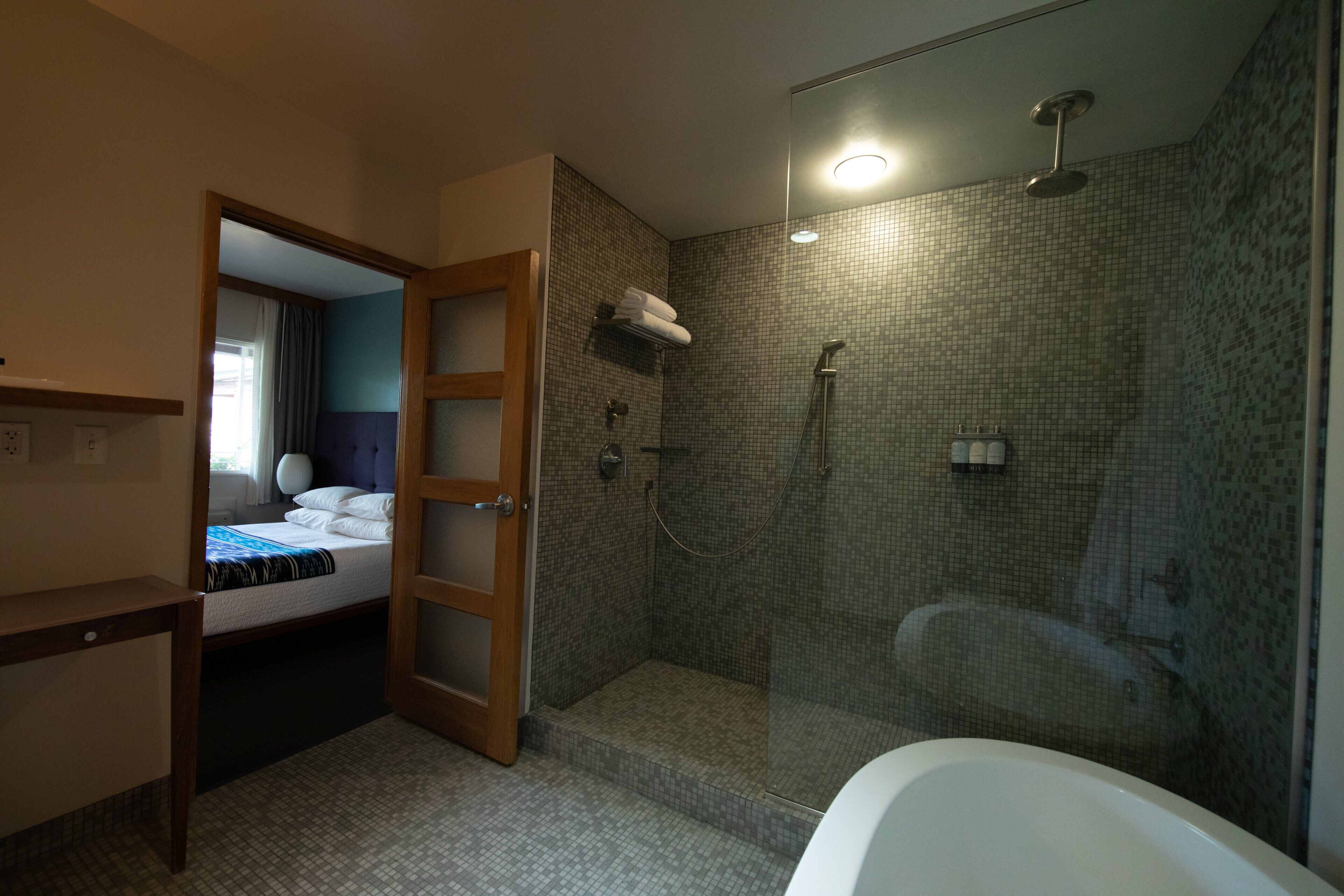 design suite, 1 bedroom, bathtub | bathroom shower