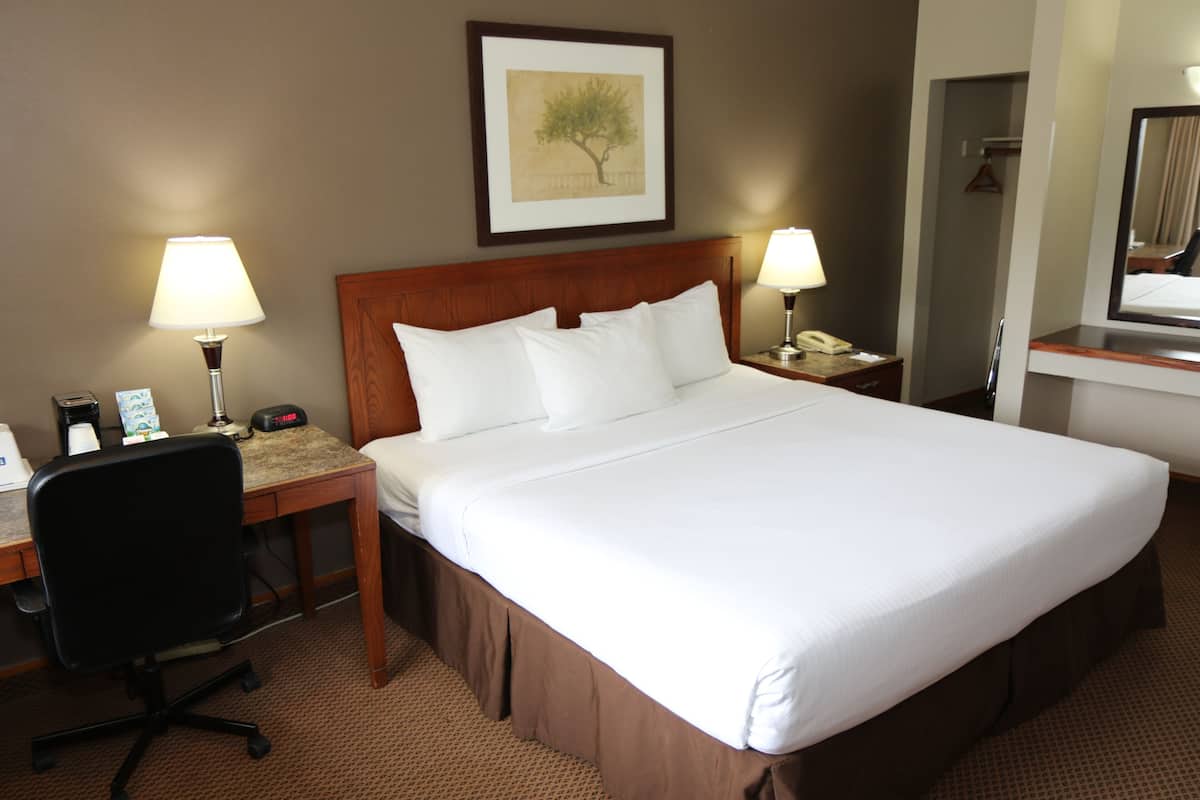 Desk, blackout curtains, iron/ironing board, free WiFi