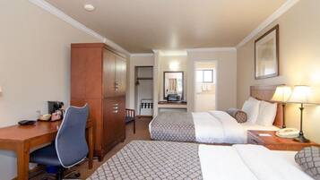 Desk, blackout drapes, iron/ironing board, free WiFi