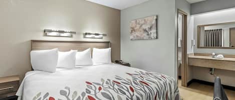 Desk, blackout drapes, free WiFi, bed sheets