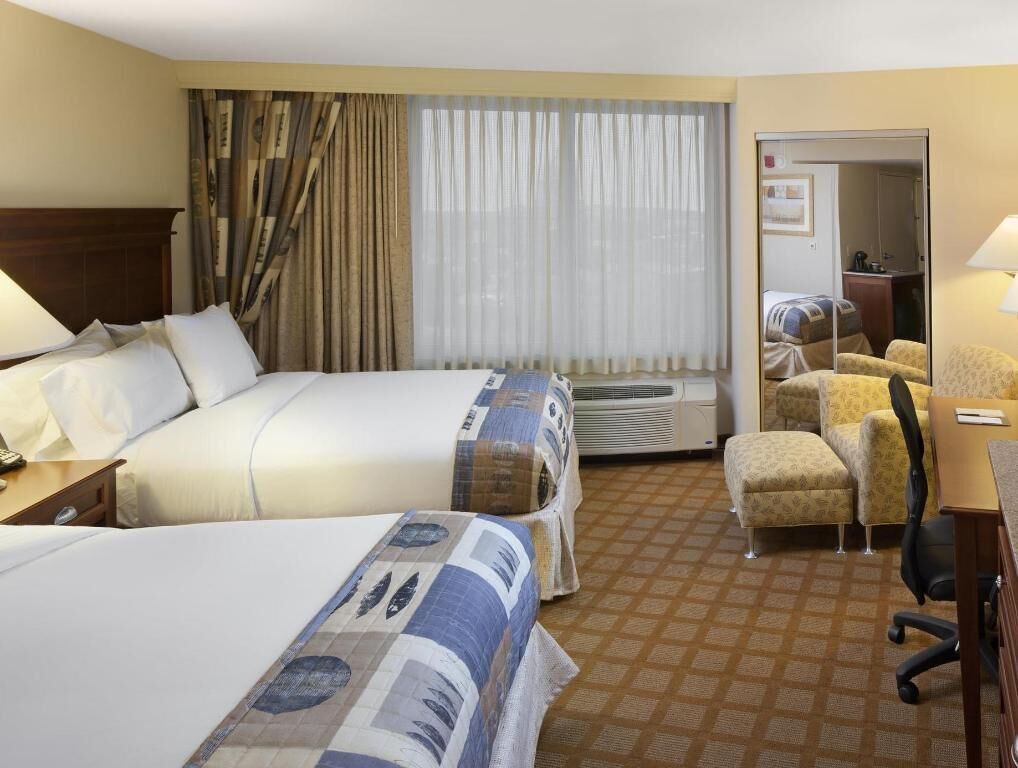 Premium bedding, down comforters, in-room safe, desk