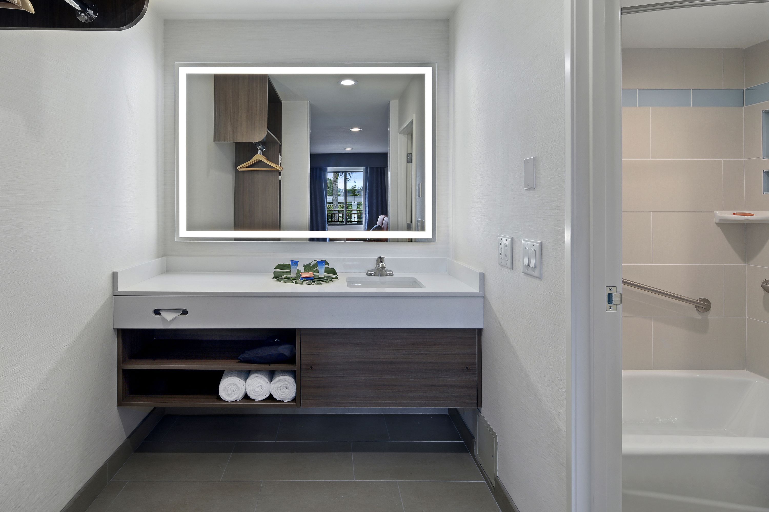 free toiletries, hair dryer, towels