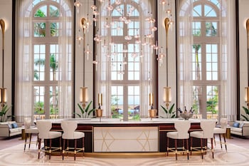 Hotel entrance and lobby at The Ritz-Carlton, Naples
