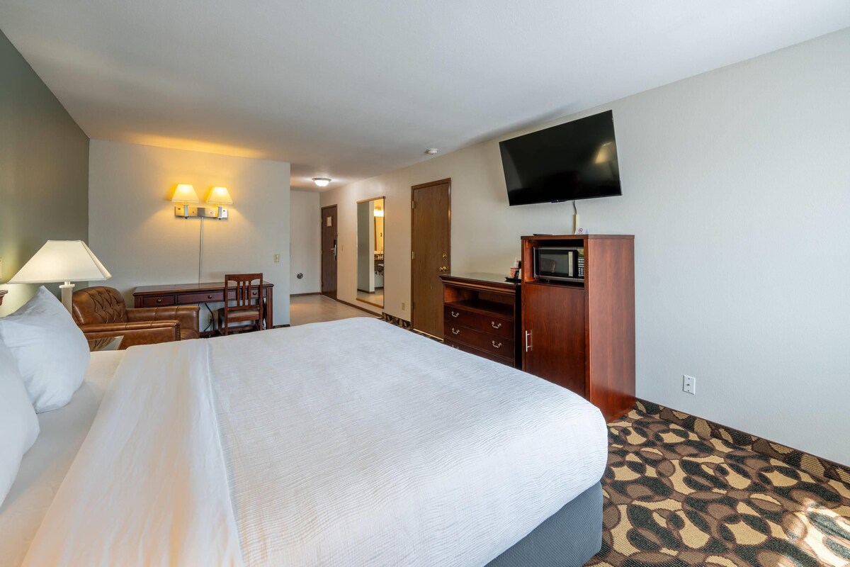 Room, 1 Queen Bed, Non Smoking | In-room safe, iron/ironing board, cribs (free), rollaway beds (free)
