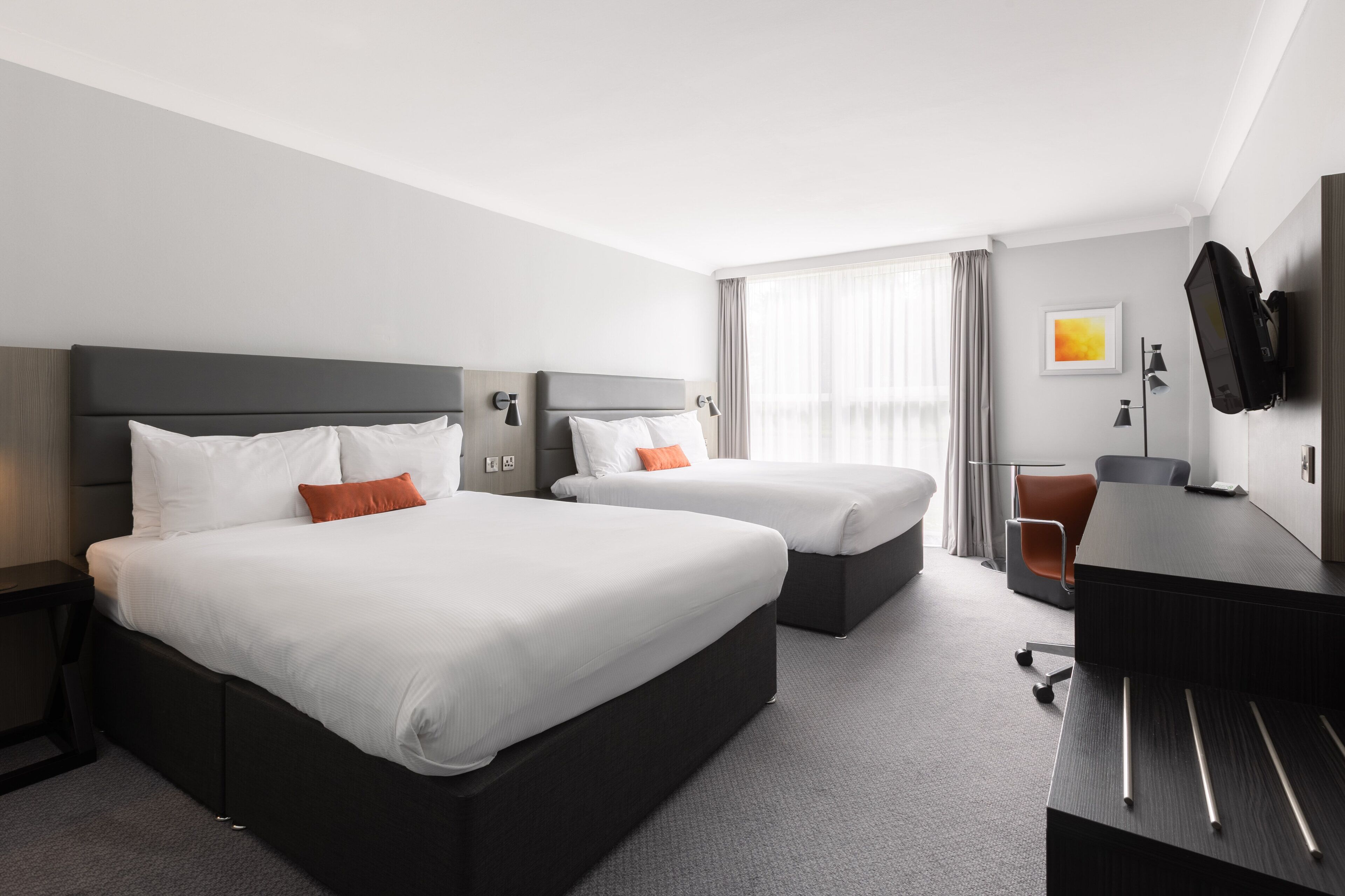 Premium Room, Multiple Beds | Premium bedding, in-room safe, desk, laptop workspace