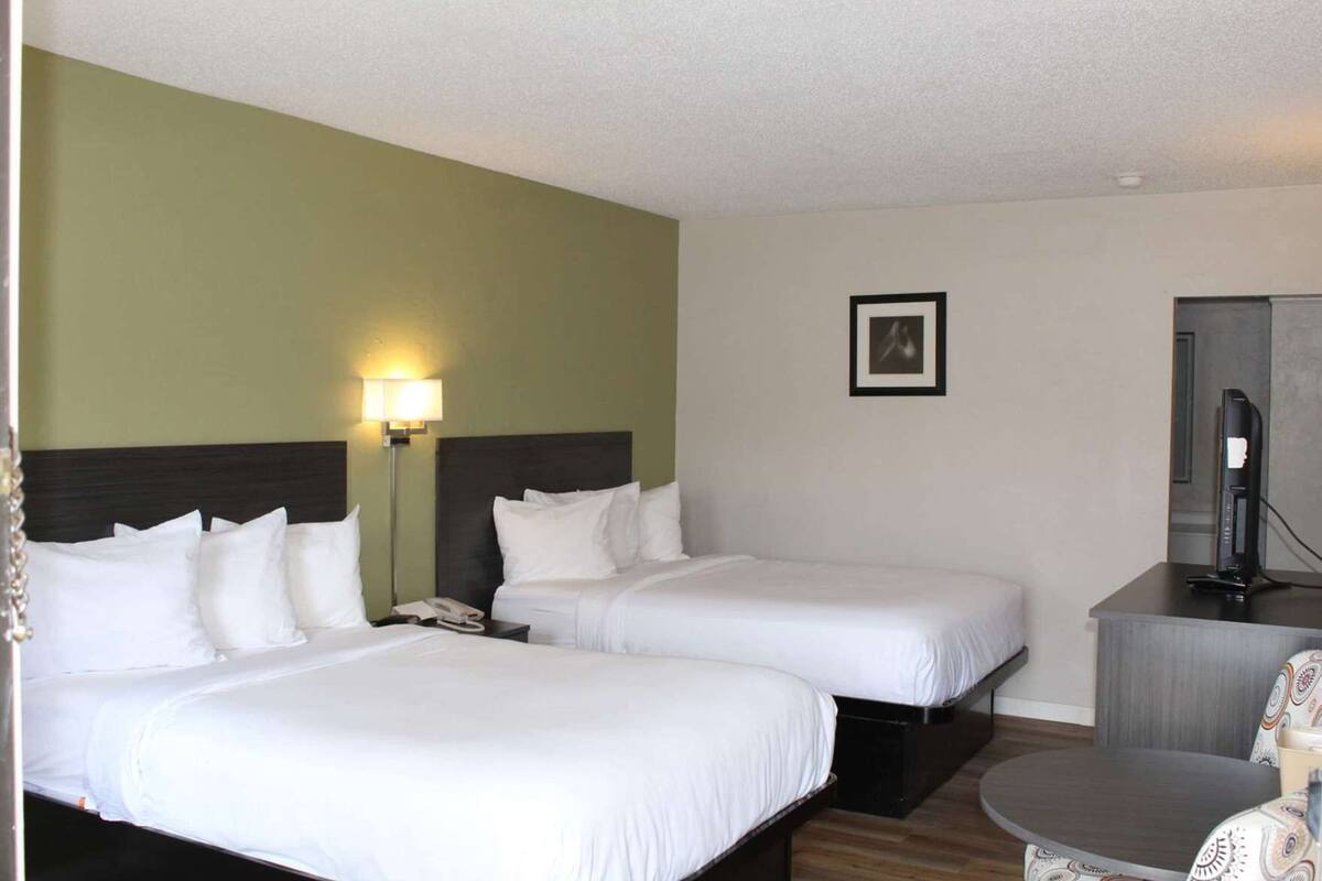 In-room safe, desk, laptop workspace, blackout curtains