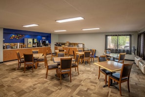 Free daily self-serve breakfast