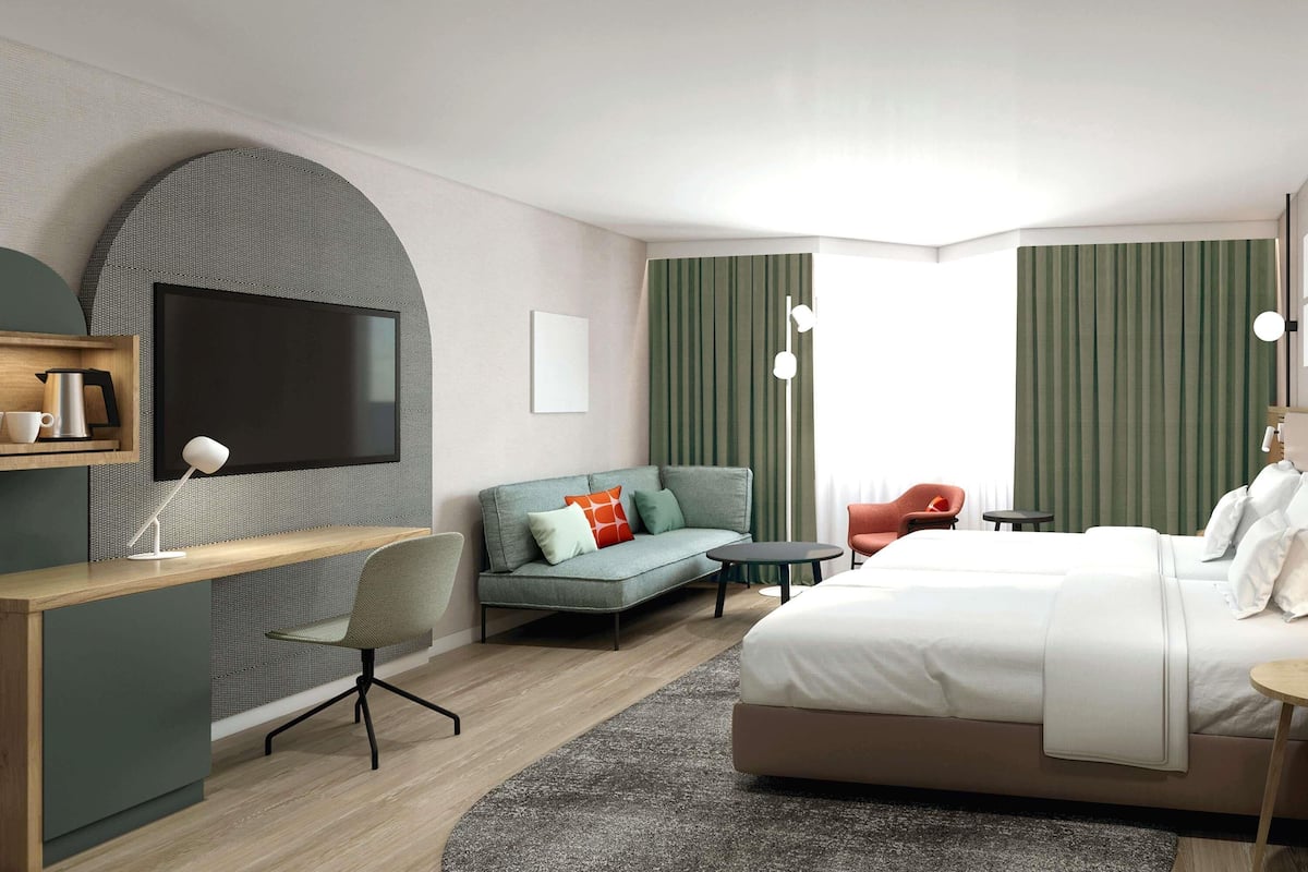 Newly Renovated Privilege Double Room with 1 Double Bed | Hypo-allergenic bedding, in-room safe, desk, laptop workspace