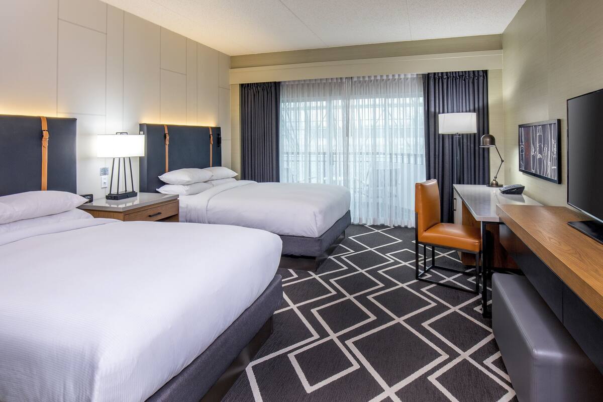 Premium bedding, pillowtop beds, in-room safe, desk