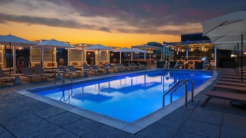 Seasonal outdoor pool, open 8:00 AM to 8:00 PM, cabanas (surcharge)