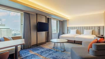 Premium bedding, down duvets, in-room safe, desk