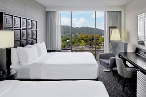 Room, 2 Queen Beds (Room, 2 Queen Beds, View, High Floor) | Frette Italian sheets, premium bedding, down comforters, pillowtop beds - Renaissance Asheville Downtown Hotel (Asheville)