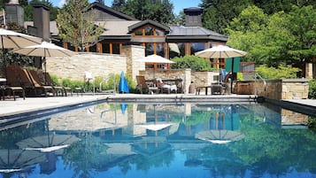 Indoor pool, 2 outdoor pools, open 8:00 AM to 9:00 PM, pool umbrellas