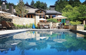 Indoor pool, 2 outdoor pools, open 8:00 AM to 9:00 PM, pool umbrellas