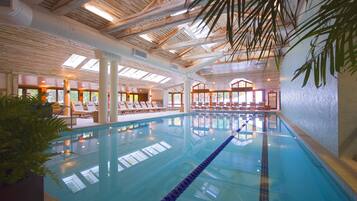 Indoor pool, 2 outdoor pools, open 8:00 AM to 9:00 PM, pool umbrellas