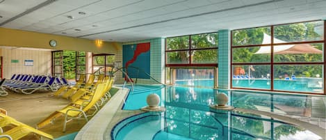 Indoor pool, outdoor pool