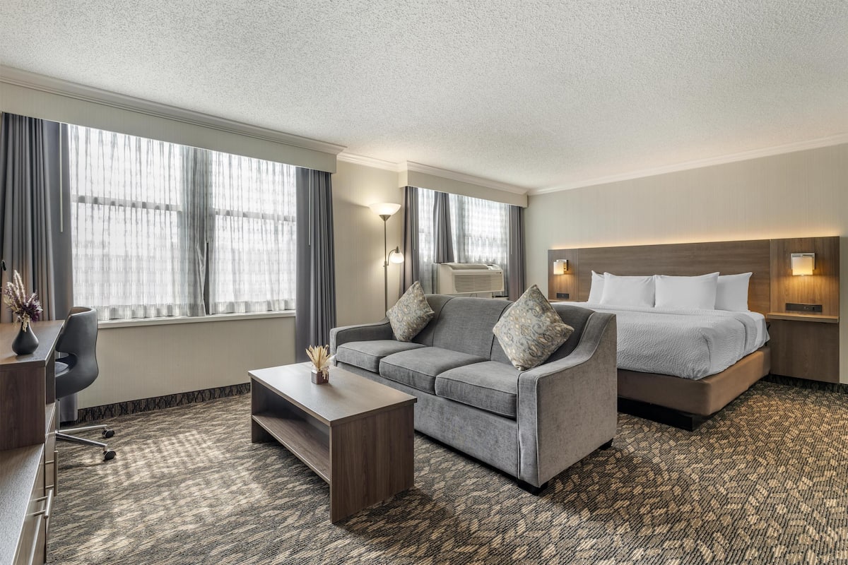 Suite, 1 Katil Raja (King), Non Smoking, Kitchenette | Peti besi dalam bilik, meja, ruang kerja komputer riba 