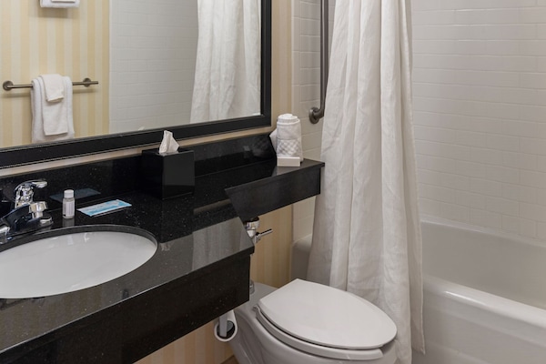 Hair dryer, towels