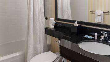 Hair dryer, towels