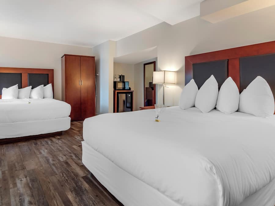 Standard Room, 2 Queen Beds, Accessible | Pillowtop beds, desk, laptop workspace, iron/ironing board