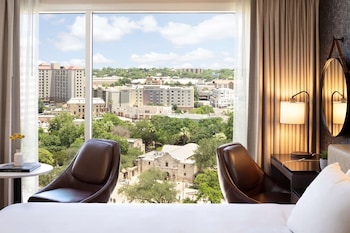 Room, 2 Queen Beds (Alamo View) | Premium bedding, down comforters, pillowtop beds, in-room safe at Hyatt Regency San Antonio Riverwalk