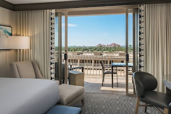 Hotel room view looking out at The Phoenician, a Luxury Collection Resort, Scottsdale