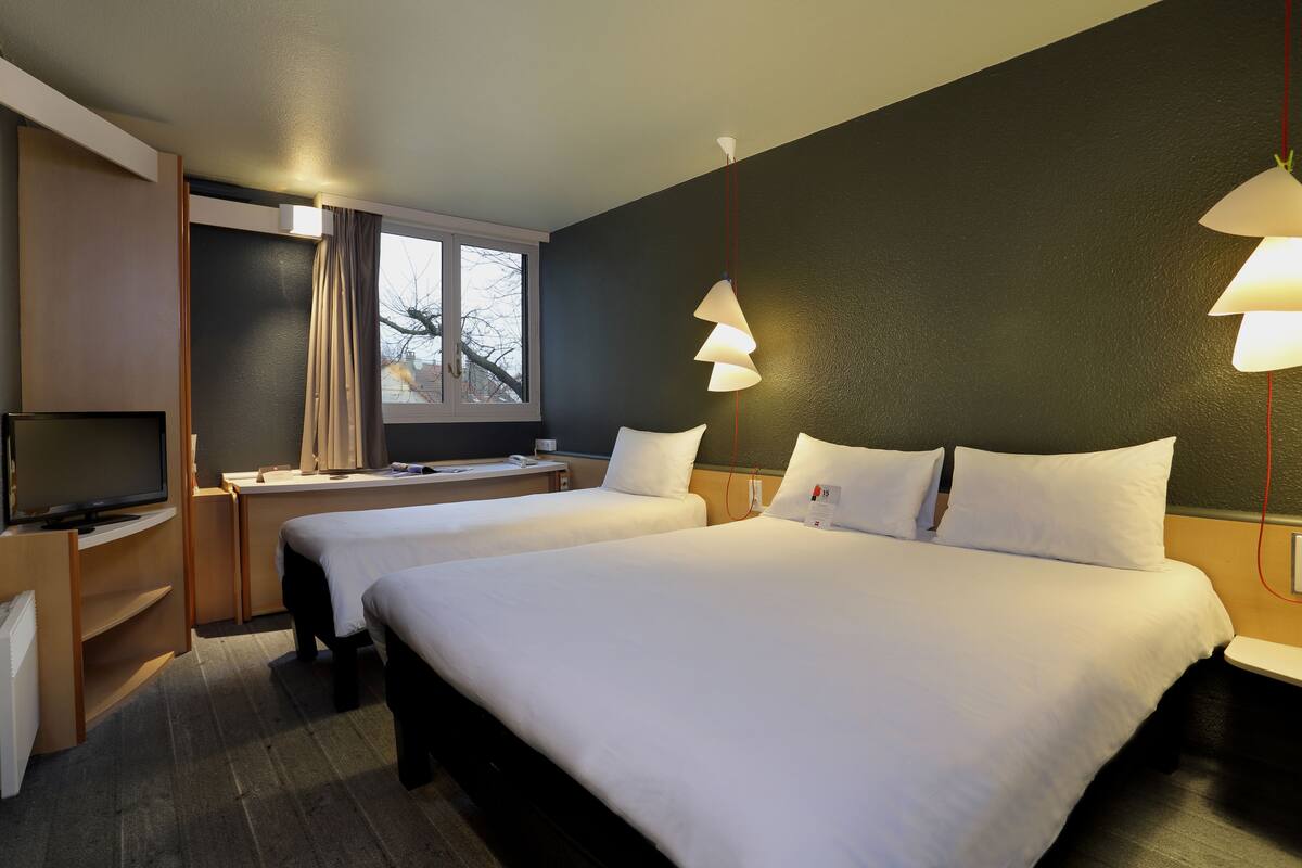 double or twin room | premium bedding, desk, laptop workspace, soundproofing