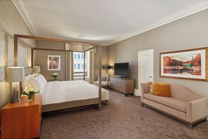 Hypo-allergenic bedding, down comforters, minibar, in-room safe