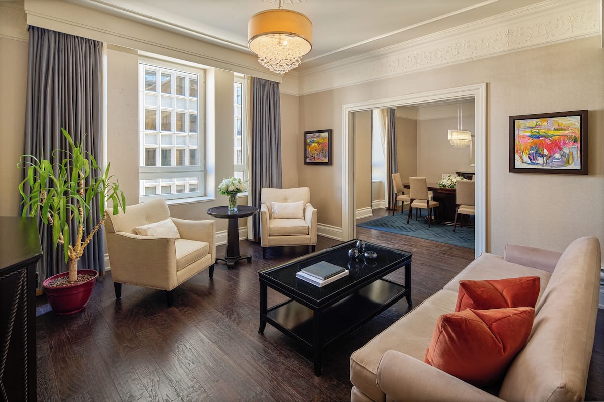 Wild Rose Suite, 1 Bedroom, City or Courtyard View | Living area | 42-inch flat-screen TV with digital channels, TV, pay movies