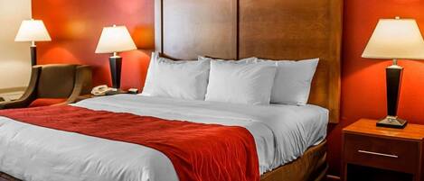 Standard Room, 1 King Bed, Non Smoking | Desk, blackout drapes, iron/ironing board, free WiFi