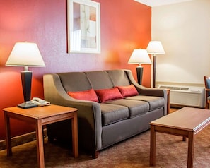 Desk, blackout curtains, iron/ironing board, free WiFi