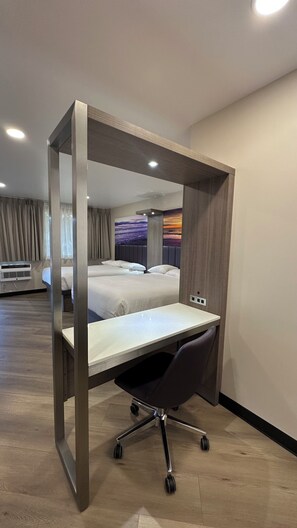 2 Queen Beds with Kitchenette | Desk, laptop workspace, blackout drapes, iron/ironing board - Costa Mesa Inn (Costa Mesa)