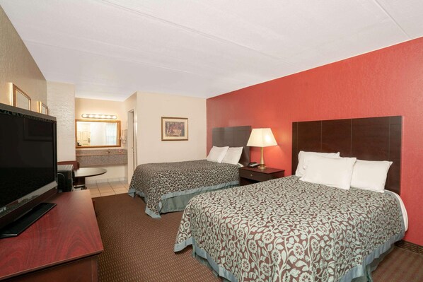 Desk, blackout drapes, iron/ironing board, free WiFi
