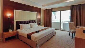 In-room safe, desk, blackout curtains, iron/ironing board (on request)