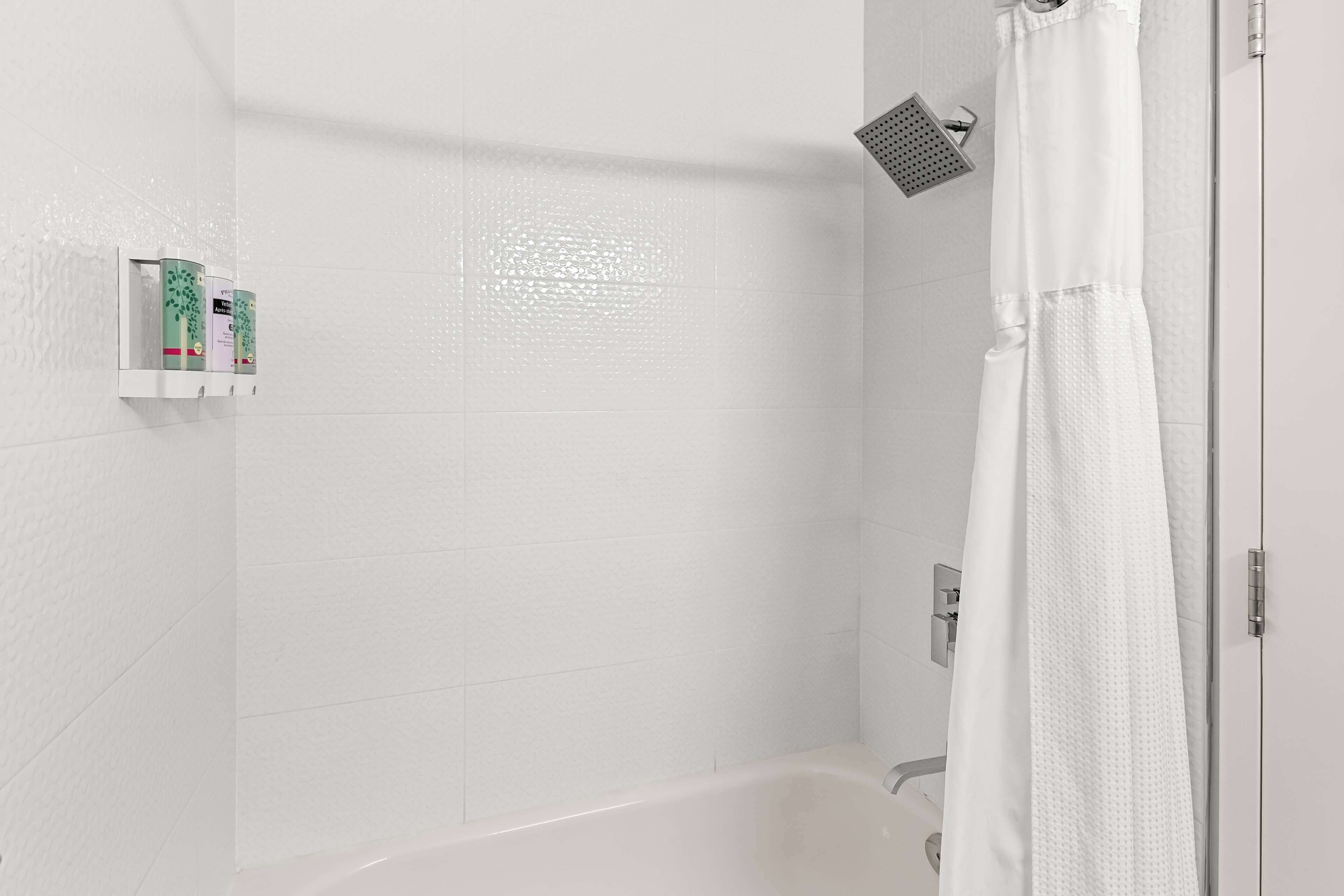 standard room, 1 king bed, non smoking | bathroom | rainfall showerhead, free toiletries, hair dryer, towels