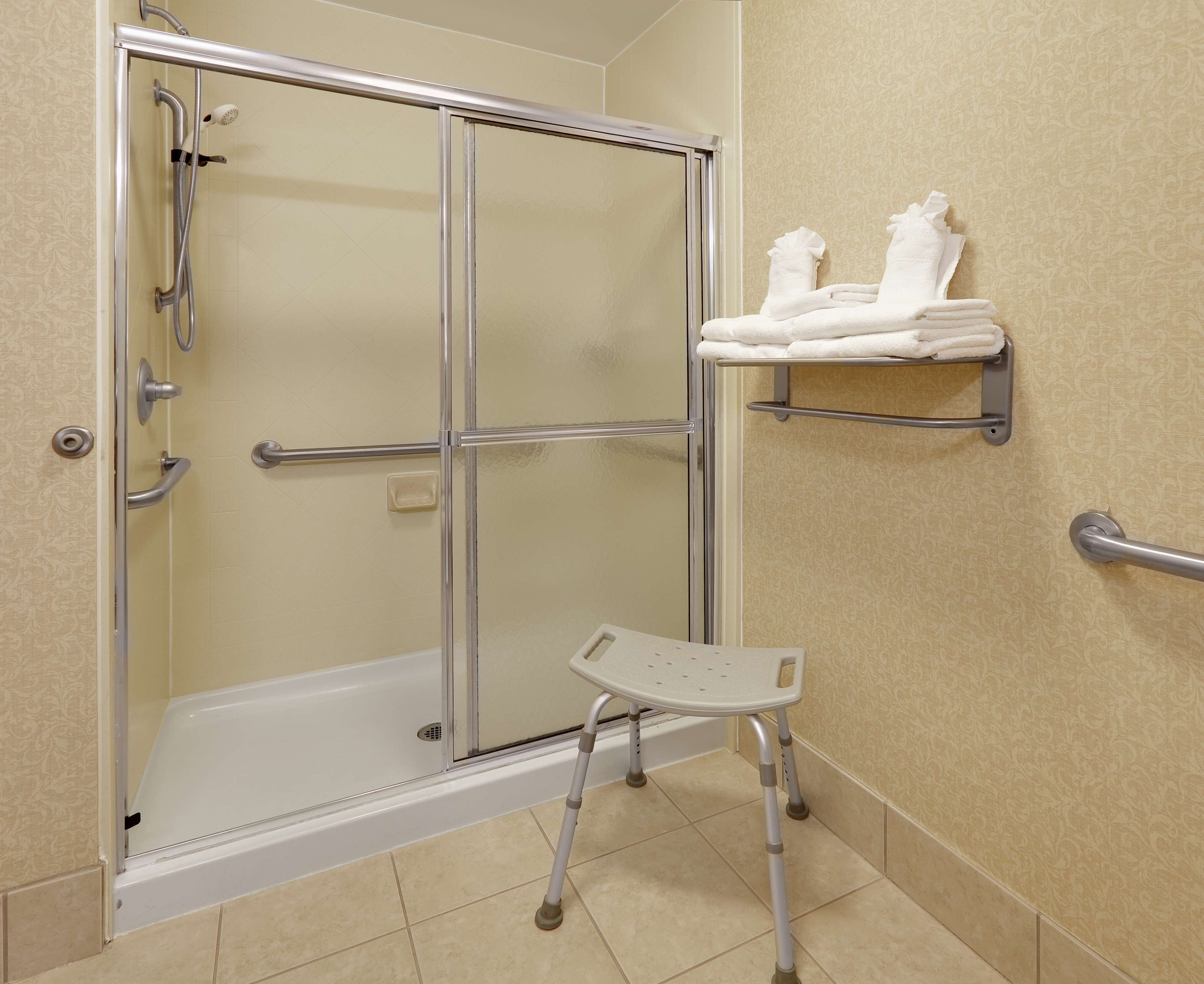 suite, 1 king bed, accessible, non smoking | bathroom shower