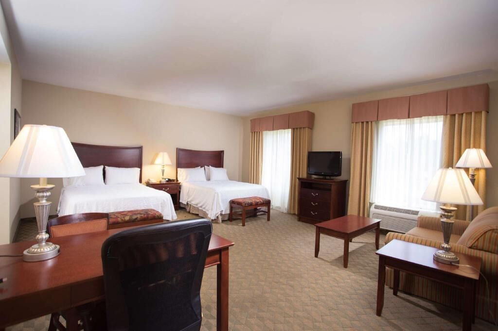 Premium bedding, pillowtop beds, in-room safe, blackout drapes